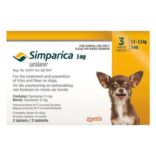 SIMPARICA 1.3-2.5 KG 3 PACK